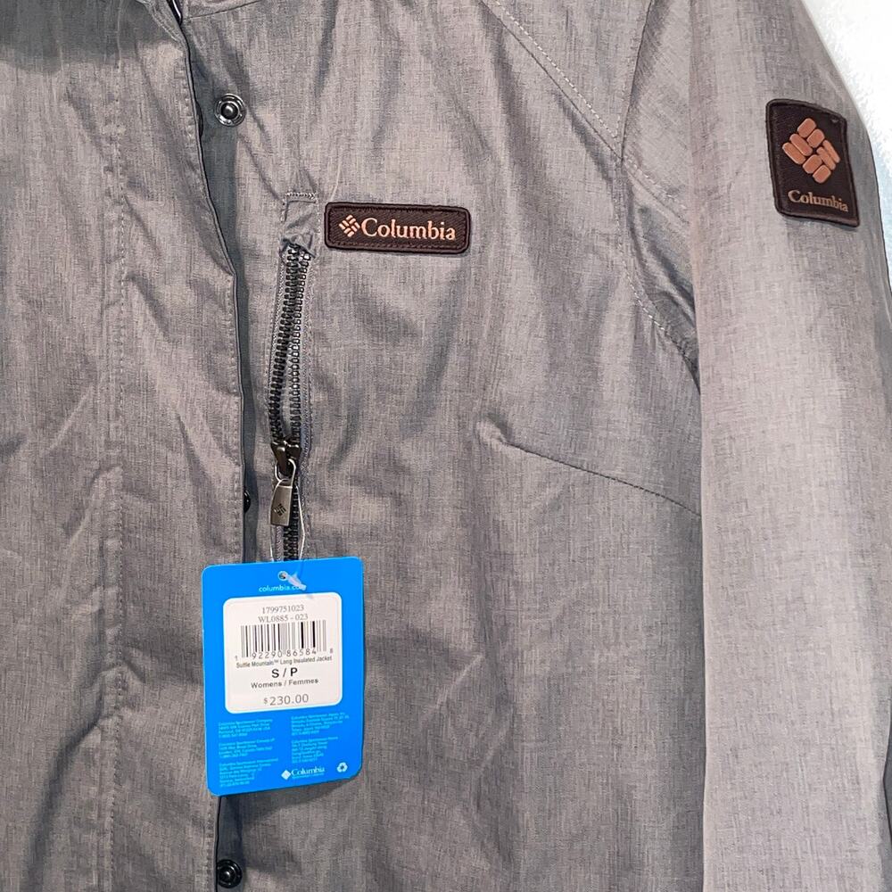 Columbia Women's Suttle Mountain Long Insulated Jacket Grey Coats S $230 - Picture 5 of 10
